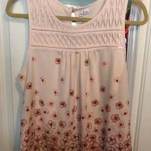 Pretty in pink and flowers tank